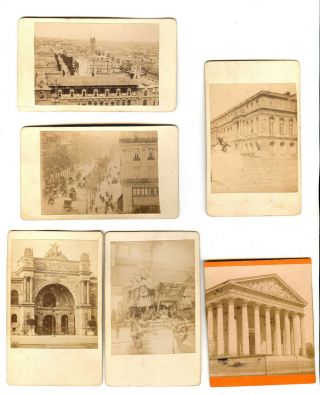 Victorian CDV Viewer in Mahogany -,  12 CDV Images of Paris in Late 19th Cent 6