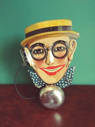 (private Listing) Distler Gely Mechanical Harold Lloyd Radio Bell Toy Germany