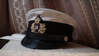 Fine Quality Imperial German Prussian Ww1 Wwi Navy Captain Officer Visor Hat Cap