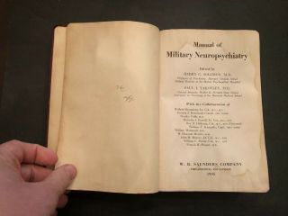 Book of Military Neuropsychiatry 1944 WWII Solomon and Yakovlev 4
