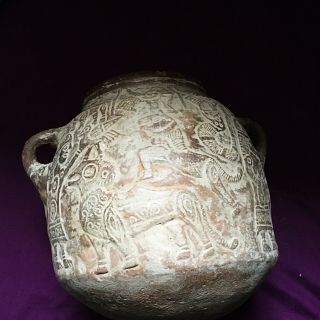 Rare Very large Ancient Near Eastern Greco Bactrian Pictorial Vessel 180/250 BCE 4