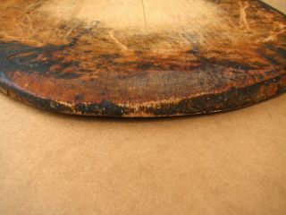 Antique Primitive Wooden Bread Board Scoop Shovel Plate Rustic Big 19th 7