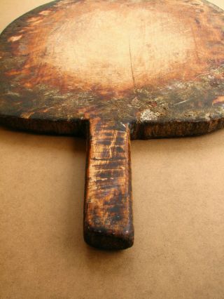 Antique Primitive Wooden Bread Board Scoop Shovel Plate Rustic Big 19th 8