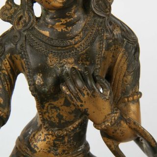 Antique Chinese Tibetan Gilt Bronze Guanyin 6