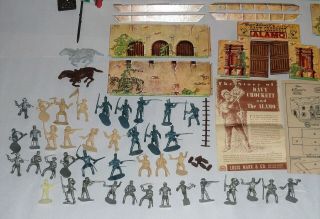 VINTAGE 1950 ' S MARX WALT DISNEY DAVY CROCKETT AT THE ALAMO PLAYSET W/BOX 2