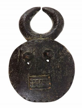Baule Miniature Goli Kplekple Round Horned Mask African Art Was $45.  00