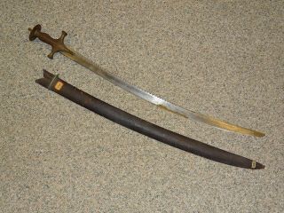 Old Indo Persian Mughal Tulwar Sword