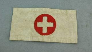 Ww2 German Scarce Combat Medic Armband,  Stamped,