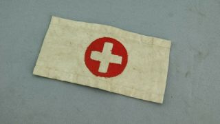 WW2 GERMAN SCARCE COMBAT MEDIC ARMBAND,  STAMPED, 3