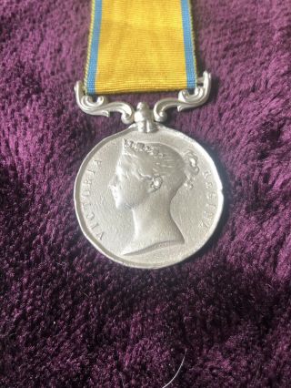 War Medal Baltic 1854 - 1855 Victoria - Well Polished But Rare Example