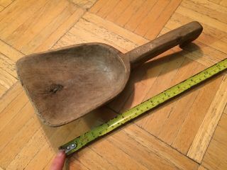 18th To Early 19th Century Wooden Scoop Lg Size For Grain/ Flour Hardwood