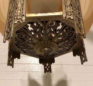 Art Deco Slip Shade 5 Light Chandelier 8