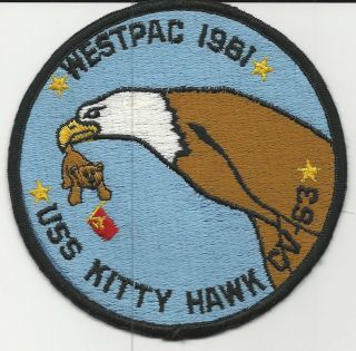 Uss Kitty Hawk Cv - 63 Westpac 1981 (us Navy Ship Patch) (1980 