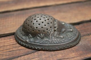 Antique Brass Pin Cushion W.  AVERY & SON Redditch Hedgehog Figural 4