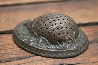 Antique Brass Pin Cushion W.  AVERY & SON Redditch Hedgehog Figural 7