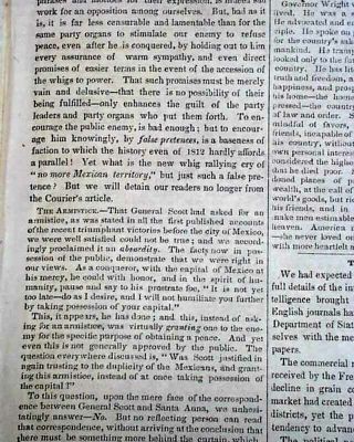 BATTLE FOR MEXICO CITY Gen.  Winfield Scott Mexican - American War 1847 Newspaper 2