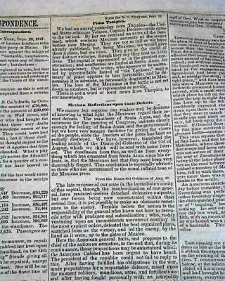 BATTLE FOR MEXICO CITY Gen.  Winfield Scott Mexican - American War 1847 Newspaper 5