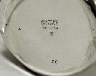 Gorham Sterling Tea Set Kettle & Stand 1898 No Mono 11