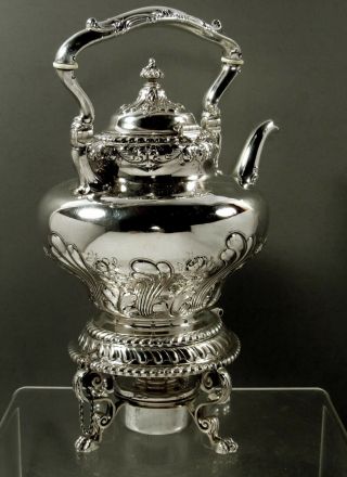 Gorham Sterling Tea Set Kettle & Stand 1898 No Mono 4