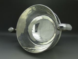 ANTIQUE GOOD LARGE HEAVY SOLID STERLING SILVER TWIN HANDLED BOWL 31CM 1000g 1909 9