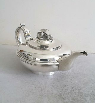Good,  Antique Solid Silver Tea Pot.  574gms.  J.  & J.  Angell.  Lon.  1836