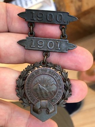 Rare 1900 - 1901 7th Regiment Nyng York National Guard Sharpshooter Medal