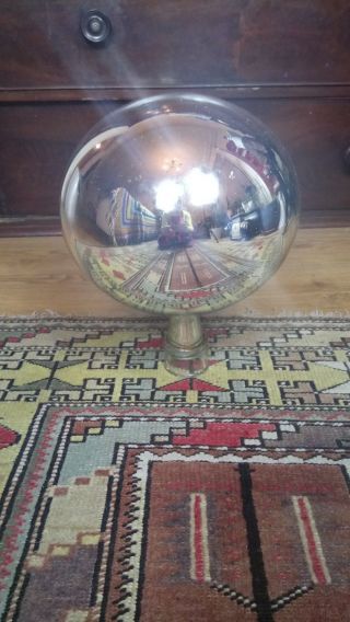 Antique Victorian Witch Mercury Gazing Ball Rare Authentic 19th Century 8
