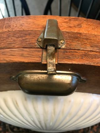 Vintage OAK PULLMAN TRAIN CAR Folding Sink PASSENGER RAILROAD A B Sands York 2