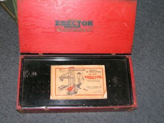 A.  C.  Gilbert 7 1/2 Erector Set 1929 Or 1930s With Wooden Box