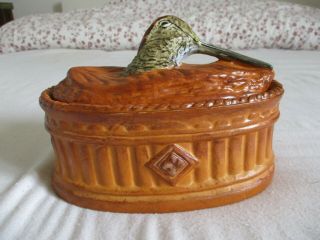 Antique French Pillivuyt Pilivite Tureen Pate En Croute Woodcock Porcelain Dish