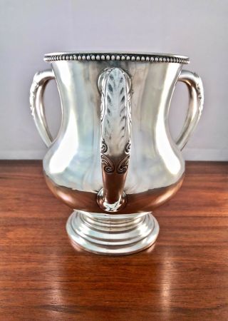 Large Mauser Co.  Sterling Silver 3 Handle Loving Cup / Champagne Bucket: 980g