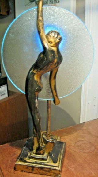 Vintage Art Deco Lamp Nymph Frankart Sarsaparilla Figural Lady Lamp 80 