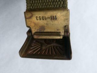 Korean War Web Belt with Buckle Dated 1953 Chinese PVA Bringback 6