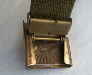 Korean War Web Belt with Buckle Dated 1953 Chinese PVA Bringback 7