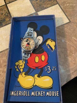 Vintage Mickey Mouse Wrist Watch Ingersoll