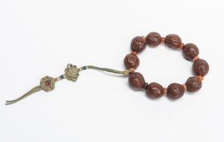 19th Chinese Antique Nuts Prayer Beads