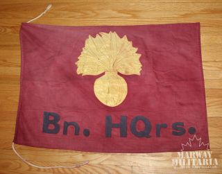 Ww1,  87th/247th Battalion Canadian Grenadier Guards Headquarters Pennant (17688)