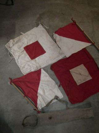 Vintage Authentic Wwii Us Army Signal Corps Flag Kit Made In Usa L@@k