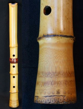 Shakuhachi Japan Zen Flute 1950s Vintage Japanese Bamboo Art Craft