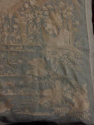 Antiques Chinese FULL Embroidered Wedding Sheet Paino Shawl Tapestry RARE 10
