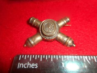 Pre Wwi Us Army Officers Artillery Collar Insignia,  Pb