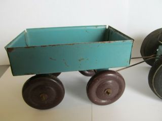 VINTAGE 1930 ' s 40’s POLAND CZZ TIN WIND UP TRACTOR TOY 3