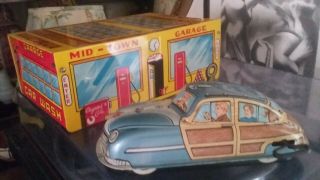 Marx Car Wash Mid Town Garage Service Station W/ Car W/box 1952