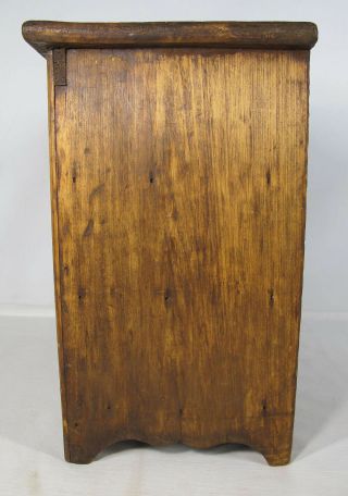 Antique 1880 ' s American Miniature Softwood Chest of Drawers Salesman Sample yqz 8