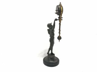 Junghans Mystery Swing Arm Onion Boy Clock & Cast Stand,  Running || ref 21670 8