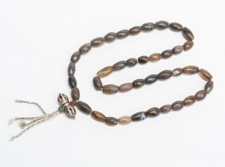 18th Chinese/tibetan Antique Agate Prayer Beads