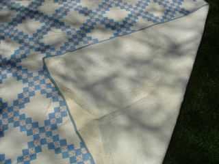 Stunning Vintage QUILT Rare Spectacular Patten Blue & White 5