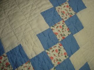 Stunning Vintage QUILT Rare Spectacular Patten Blue & White 6