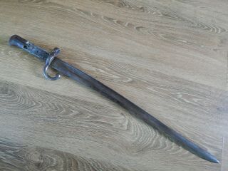 Ww1 Period Turk Model 1874 Yatagan Sword Bayonet No Scabbard