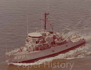 Uss Gallant Mso - 489 Minesweeper Ship Authentic Us Navy 8x10 Photo